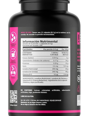 Suplemento Alimenticio B Life B 12 con Levadura Nutricional y Cerveza