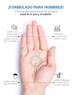 Suplemento Alimenticio B Life Vitaminas Cabello y Barba para Hombre