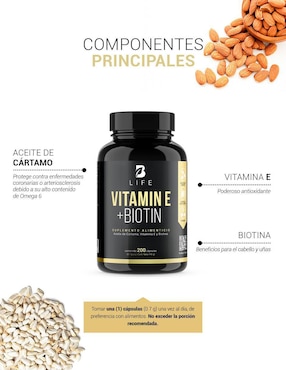 Suplemento Alimenticio B Life Vitamina E más Biotin