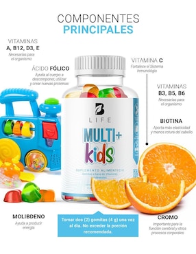 Multivitamínico B Life Gomitas Veganas para niños