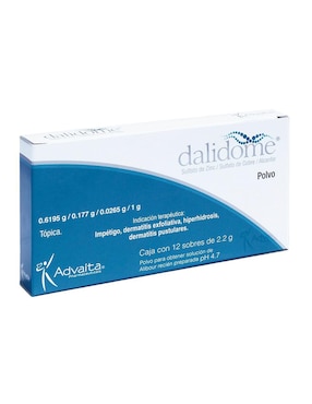 Set 12 sobres de polvo sulfato de zinc cobre alcanfor Serral Dalidome