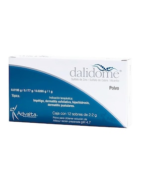 Set 12 sobres de polvo sulfato de zinc cobre alcanfor Serral Dalidome