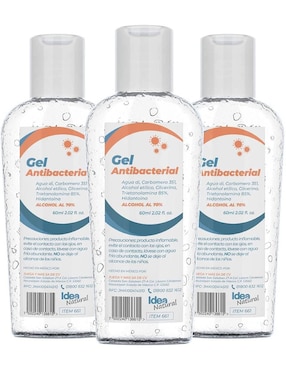 Gel Antibacterial Desinfectante Idea Natura 3 Piezas