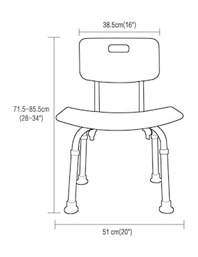 Silla para ducha Ekomobility ED200101C