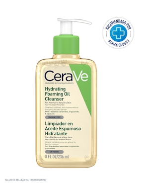 Limpiador rostro y cuerpo en Aceite Espumoso Hidratante Cerave para calmar la piel