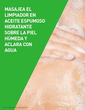 Limpiador rostro y cuerpo en Aceite Espumoso Hidratante Cerave para calmar la piel