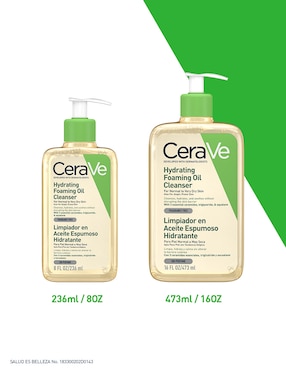 Limpiador rostro y cuerpo en Aceite Espumoso Hidratante Cerave para calmar la piel
