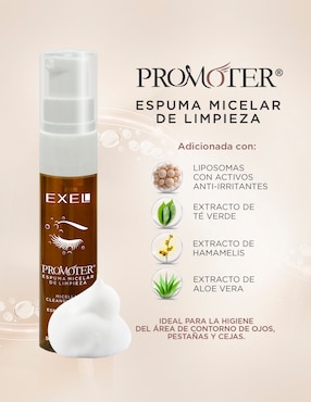 Desmaquillante espuma micelar de limpieza exel promoter