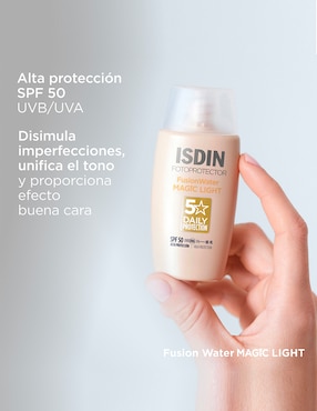 Protector solar FPS 50 Fusion Water Magic Light Isdin 50 ml