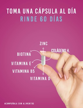 Colágeno con vitaminas y minerales suplemento alimenticio Lifeed5 cápsulas para mujer