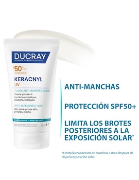 Crema  facial recomendada para acné  día Ducray  para piel grasa