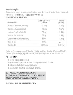 Suplemento alimenticio Dekós de 60 cápsulas