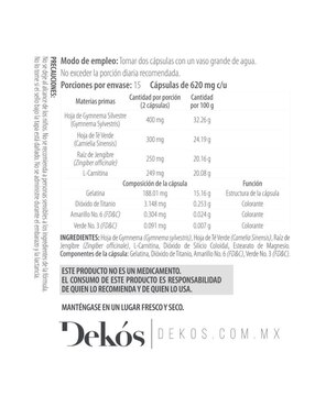 Suplemento alimenticio Dekós de 30 cápsulas