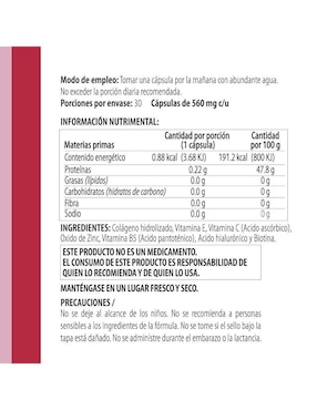 Suplemento alimenticio Inner de 30 cápsulas