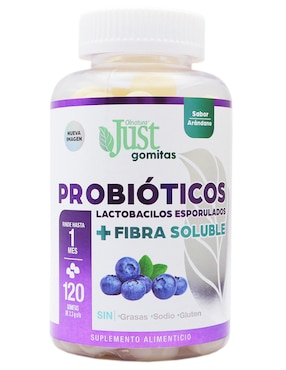 Just gomitas Olnatura con probióticos lactobacilos esporulados y fibra soluble sabor arándano