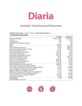 Diaria Fem vitamina Matter cápsulas para mujer