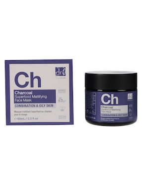 Mascarilla Facial Para Exfoliar Charcoal Superfood Mattifying Face Mask Dr. Botanicals