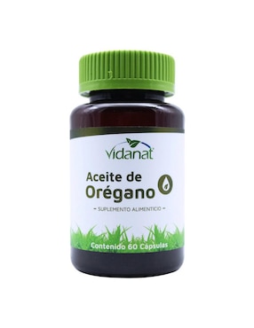Aceite de orégano Vidanat sabor natural de 60 cápsulas
