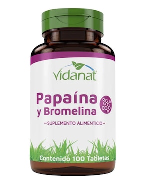 Papaina y bromelina Vidanat 100 tabletas