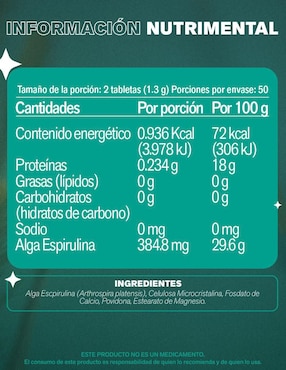 Alga espirulina Lemon Cochella de 100 tab