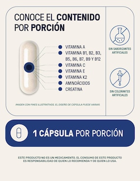 All men Life360+ con creatina monohidratada, bcaa 2:1:1 (l-leucina, l-isoleucina, l-valina) y l-arginina, vitaminas de 360 cápsulas