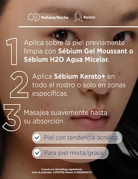 Gel para rostro purificante Sébium Kerato+ Bioderma