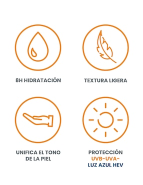 Protector solar FPS 50 crema solar con color Avène Gama Naranja 50 ml