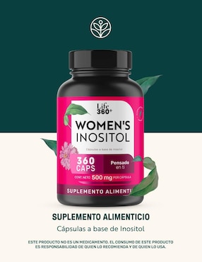Pure Inositol vitamina Life360+ cápsulas