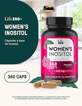 Pure Inositol vitamina Life360+ cápsulas