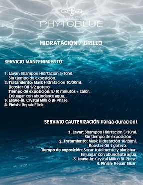 Mascarilla Hidratación Y Brillo para hidratar Phytoblue