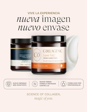 Crema facial recomendada para aclarar día y noche Collagenic todo tipo piel
