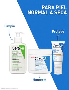 Crema facial recomendada para hidratar de día Cerave Hidratación para todo tipo piel