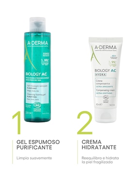Crema facial recomendada para hidratar día y noche Aderma Biology para piel grasa