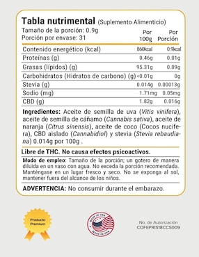 Tintura CBD Life Cbd Life sabor naranja