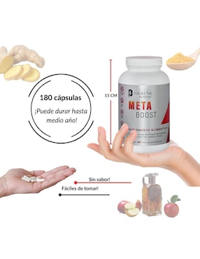 Meta Boost B Health Be Natural con vinagre de manzana, jengibre, cúrcuma, canela y cromo de 1 pieza