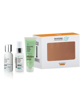 Tratamiento Facial 3 Pasos Rutina Básica Hidratante Seasons Kits