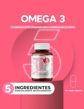 Omega 3, EPA, DHA + Vitamina E y Colágeno Lifeed5 de 120 cápsulas