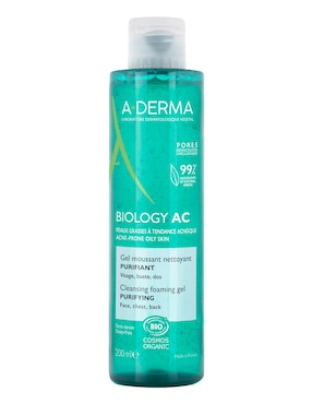 Gel para rostro limpiador aderma biology ac gel limpiador purificante para piel con tendencia acnéica 200 ml aderma aderma biology