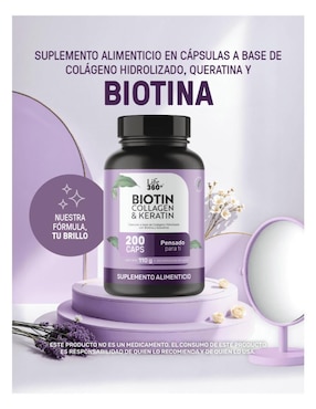 Suplementos alimenticios biotina keratina colágeno hidrolizado life360+