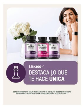 Suplementos alimenticios biotina keratina colágeno hidrolizado life360+