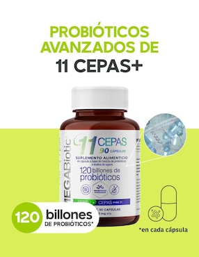 Probióticos 120 billones y 11 cepas inulina de agave y aloe vera Megabiotic con enzimas digestivas y probióticos de 540 mg