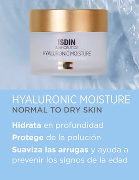 Crema facial recomendada para hidratar día y noche Isdinceutics Hyaluronic Moisture Piel Normal A Seca Isdin Isdinceutics para piel normal y seca