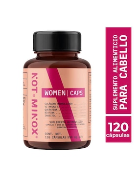 Cápsulas para Crecimiento de Cabello NOT-MINOX: Biotina + Colágeno + Vitamina E + Queratina + Inositol Not Minox