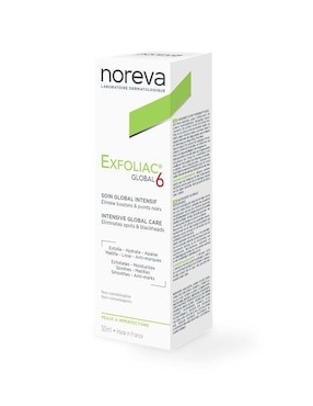 Crema facial recomendada para acné de día y noche Noreva Exfoliac Global 6 para piel grasa