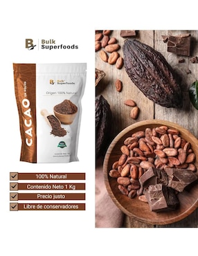 Cacao en Polvo Bulk Superfoods sabor cacao de 1 kg