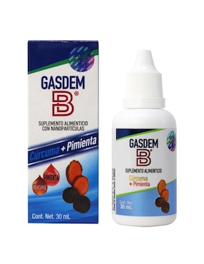 Suplemento Alimenticio Gasdem-B Con Cúrcuma Y Piperina 30 Ml