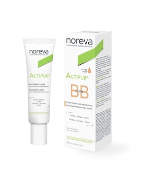 Crema facial recomendada para acné día Noreva Actipur para piel sensible