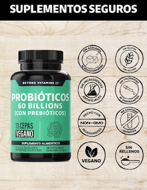 Probiótico Beyond Vitamins Beyond Vitamins de 60 cápsulas