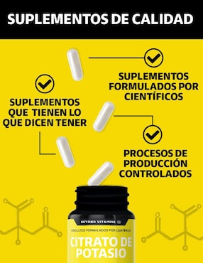 Citrato de Potasio Beyond Vitamins de 180 cápsulas