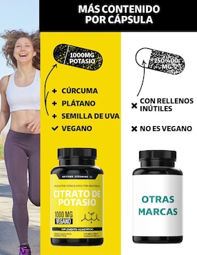Citrato de Potasio Beyond Vitamins de 180 cápsulas